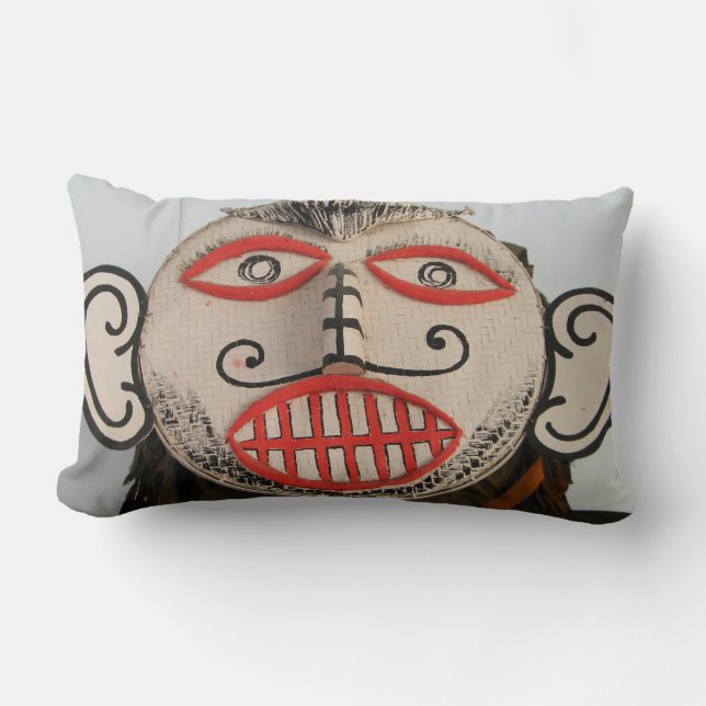 Thai Ghost Face, Phi Ta Khon Mask Festival, Loei Lumbar Cushion (Front)
