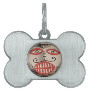 Thai Ghost Face, Phi Ta Khon Mask Festival, Loei Pet ID Tag