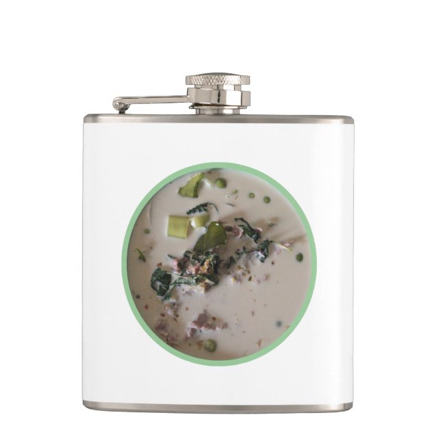 Thai Green Curry [แกงเขียวหวาน] ... Asian Food Hip Flask (Front)