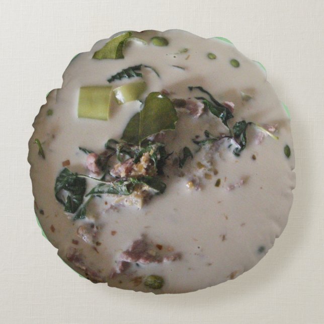 Thai Green Curry [แกงเขียวหวาน] ... Asian Food Round Cushion (Front)