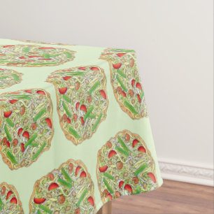 Thai Green Papaya Salad Peanuts Restaurant Food Tablecloth