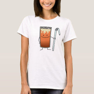 Thai Iced Tea & Bendy Straw Happy Drink Thailand T-Shirt