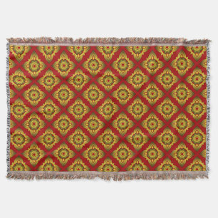 thai ikat seamless pattern background throw blanket