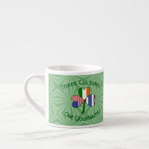 Thai Irish American Shamrock Flag Personalised  Espresso Cup