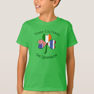 Thai Irish American Shamrock Flag Personalised T-Shirt