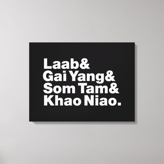 Thai Isaan Street Food Canvas Print (Front)