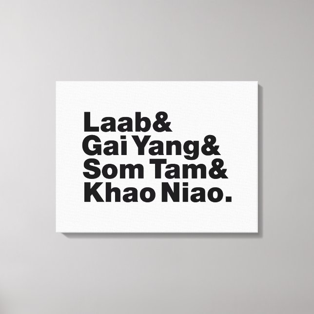 Thai Isaan Street Food Canvas Print (Front)
