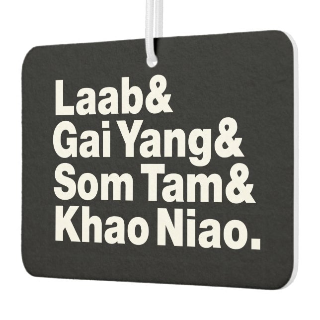 Thai Isaan Street Food Car Air Freshener (Left)