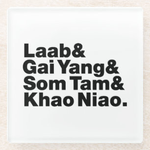 Thai Isaan Street Food Glass Coaster