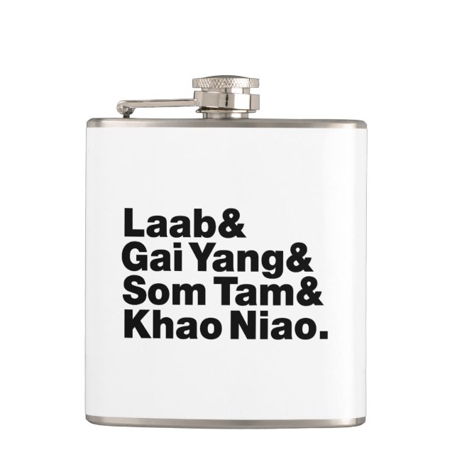 Thai Isaan Street Food Hip Flask (Front)