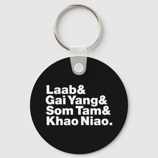 Thai Isaan Street Food Key Ring (Front)