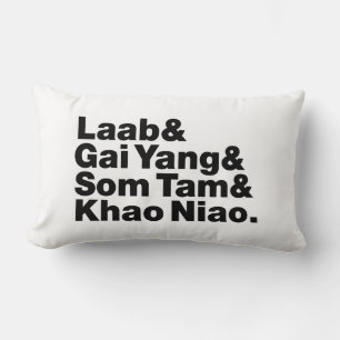 Thai Isaan Street Food Lumbar Cushion