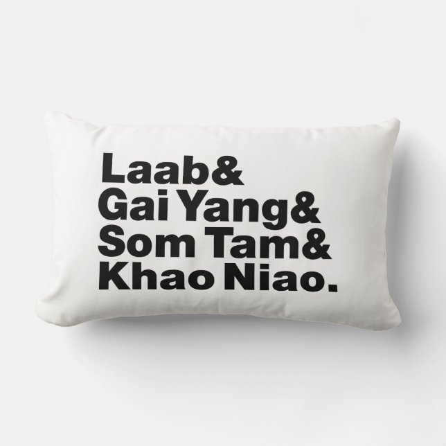 Thai Isaan Street Food Lumbar Cushion (Front)