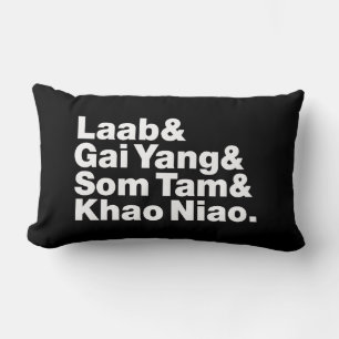 Thai Isaan Street Food Lumbar Cushion