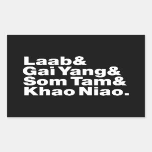 Thai Isaan Street Food Rectangular Sticker