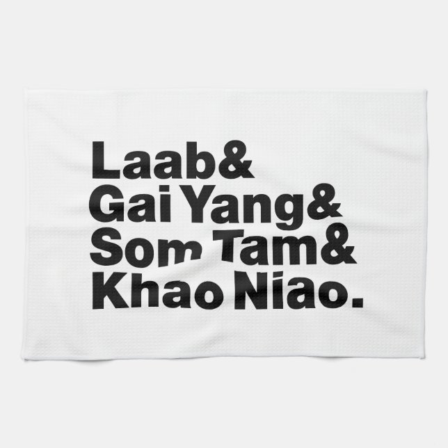 Thai Isaan Street Food Tea Towel (Horizontal)