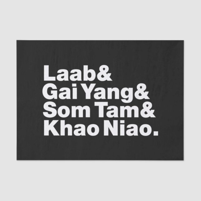 Thai Isaan Street Food Tissue Paper (Front)