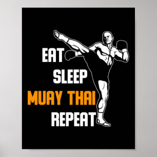 Thai Kickboxing Martial Arts Fighter Gift Muay Tha Poster