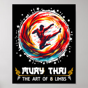 Thai Kickboxing MMA Art of Eight Limbs Combat Muay Poster