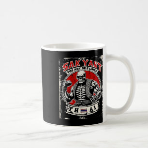 Thai Kickboxing Sak Yant Tattoo Skeleton- The Art Coffee Mug