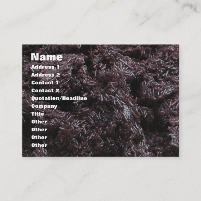 Thai Lao Black Rice [Khao Niao Dam] Business Card (Front)