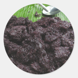 Thai Lao Black Sticky Rice [Khao Niao Dam] Classic Round Sticker