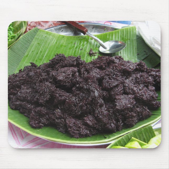 Thai Lao Black Sticky Rice [Khao Niao Dam] Mouse Mat (Front)