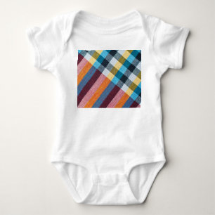 Thai Loincloth: Closeup Fabric Texture. Baby Bodysuit