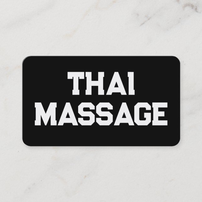 Thai Massage Business Card (Front)