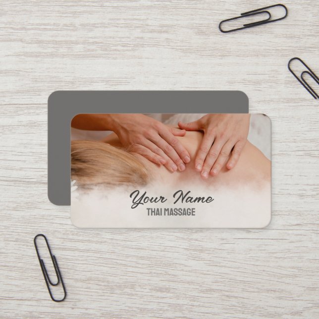 Thai Massage Business Card (Front/Back In Situ)