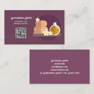 Thai Massage Custom QR Business Card
