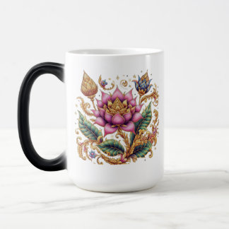 Thai Motif Flower Morphing Magic Mug