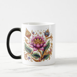 Thai Motif Flower Morphing Magic Mug