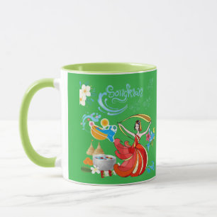 Thai new year radiance kelly green mug