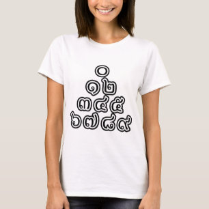 Thai Numbers Pyramid ♦ Thai Language Script ♦ T-Shirt