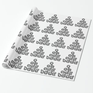 Thai Numbers Pyramid ♦ Thai Language Script ♦ Wrapping Paper