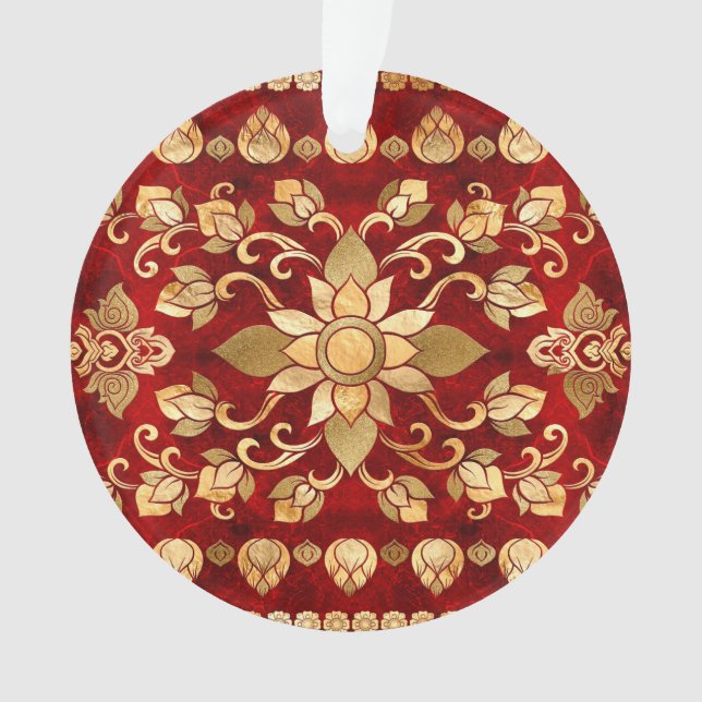 Thai Ornament - Gold and Red (Front)