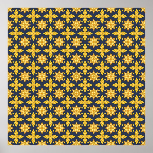 Thai Ornamental Pattern Backgroundabstract, ancien Poster (Front)