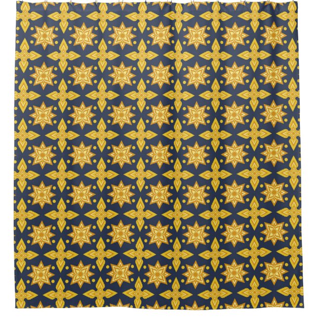 Thai Ornamental Pattern Backgroundabstract, ancien Shower Curtain (Front)