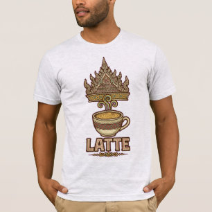 Thai Palace Latte Art Illustration T-Shirt