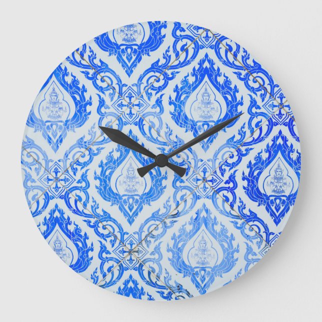 Thai pattern: ceramic tiled church. large clock (Front)