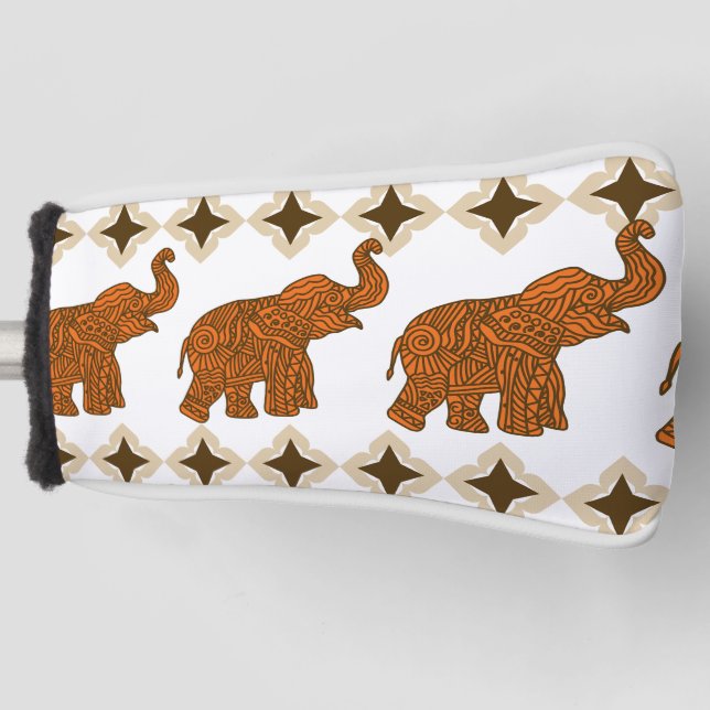 Thai pattern golf head cover (Front)