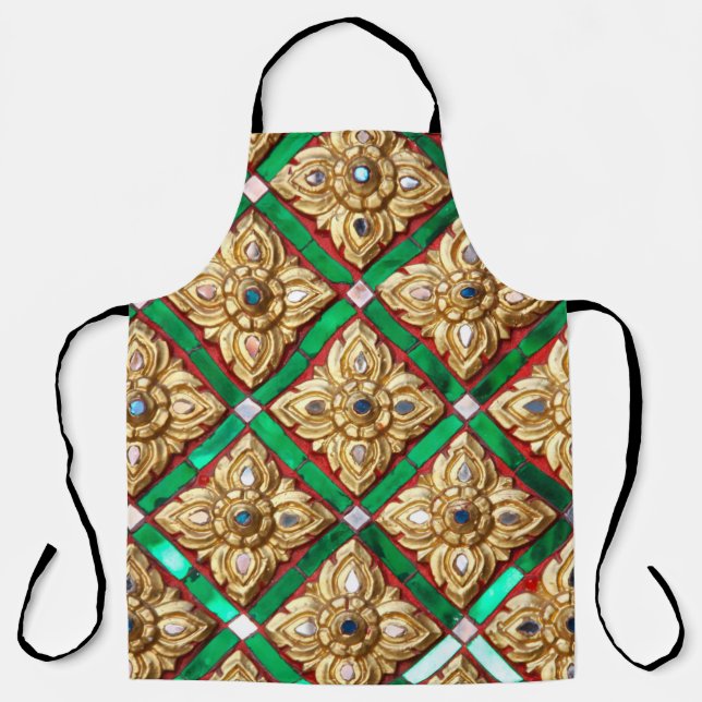 Thai pattern inside wall of Thai templethailand, a Apron (Front)