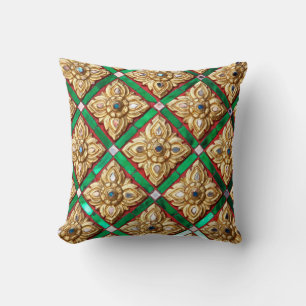 Thai pattern inside wall of Thai templethailand, a Cushion