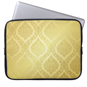 Thai Pattern supreme gold backgroundthai, pattern, Laptop Sleeve