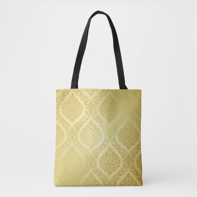 Thai Pattern supreme gold backgroundthai, pattern, Tote Bag (Front)