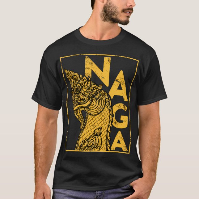 Thai Phaya Naga Sea Dragon Laotian Laos Naga Payan T-Shirt (Front)