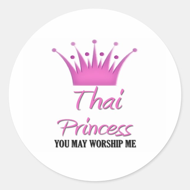 Thai Princess Classic Round Sticker (Front)