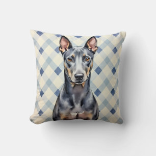 Thai Ridgeback Watercolor Diamond Pattern Art Cushion