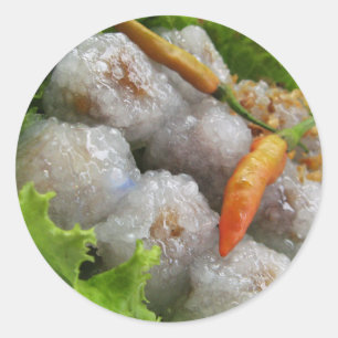 Thai Sago with Chilli ... Thailand Street Food Classic Round Sticker